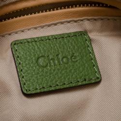مملوكة مسبقًا Chloe Green Python Medium Paraty Satchel