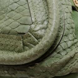 مملوكة مسبقًا Chloe Green Python Medium Paraty Satchel