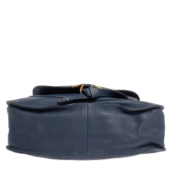 Pre Owned حقيبة كتف كلوي مارسي متوسطة جلد أزرق