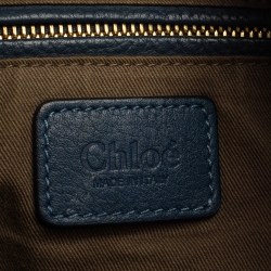 Pre Owned حقيبة كتف كلوي مار سي متوسطة جلد أزرق