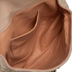 Pre Owned حقيبة كتف كلوي السي متوسطة جلد بيج