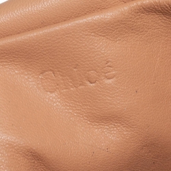 Pre Owned حقيبة كتف كلوي السي متوسطة جلد بيج