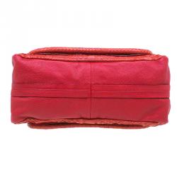 مملوكة مسبقًا حقيبة كتف كلوي باراتي جلد ثعبان حمراء متوسطة