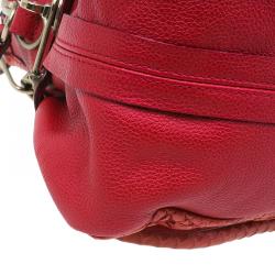 مملوكة مسبقًا حقيبة كتف كلوي باراتي جلد ثعبان حمراء متوسطة