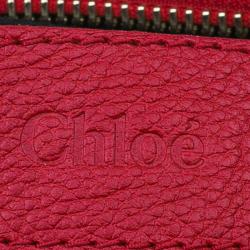 مملوكة مسبقًا حقيبة كتف كلوي باراتي جلد ثعبان حمراء متوسطة