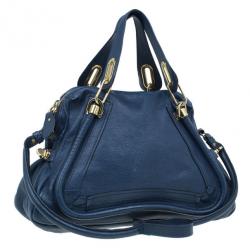 Pre Owned حقيبة يد كلوي ميديام باراتي جلد أزرق 