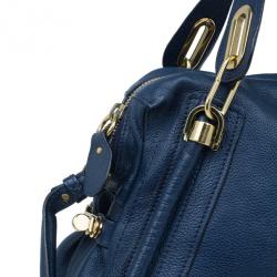 Pre Owned حقيبة يد كلوي ميديام باراتي جلد أزرق 