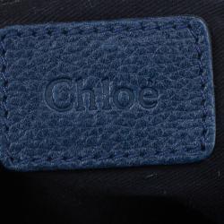 Pre Owned حقيبة يد كلوي ميديام باراتي جلد أزرق 