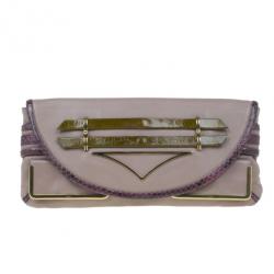 Pre Owned Chloe Purple Leather Limited Edition Clutch