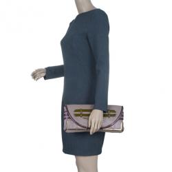 Pre Owned Chloe Purple Leather Limited Edition Clutch