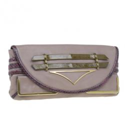Pre Owned Chloe Purple Leather Limited Edition Clutch