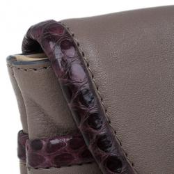 Pre Owned Chloe Purple Leather Limited Edition Clutch