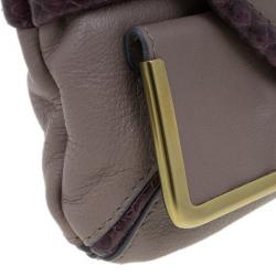 Pre Owned Chloe Purple Leather Limited Edition Clutch