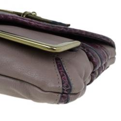 Pre Owned Chloe Purple Leather Limited Edition Clutch