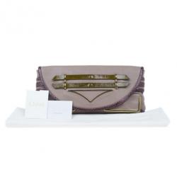 Pre Owned Chloe Purple Leather Limited Edition Clutch