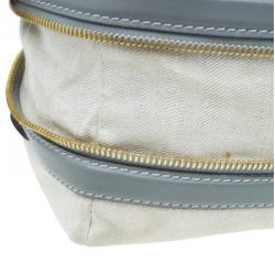 Pre Owned حقيبة يد كلوي أندي قماش وجلد رصاصي/ بيج 