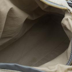 Pre Owned حقيبة يد كلوي أندي قماش وجلد رصاصي/ بيج 