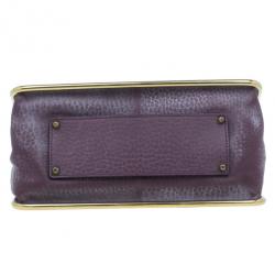 Pre Owned Chloe Purple Leather Medium Sally Crossbody Bag