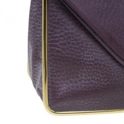 Pre Owned Chloe Purple Leather Medium Sally Crossbody Bag