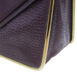 Pre Owned Chloe Purple Leather Medium Sally Crossbody Bag