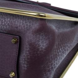 Pre Owned Chloe Purple Leather Medium Sally Crossbody Bag
