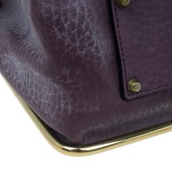 Pre Owned Chloe Purple Leather Medium Sally Crossbody Bag
