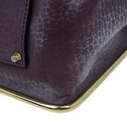 Pre Owned Chloe Purple Leather Medium Sally Crossbody Bag