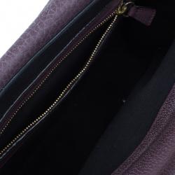 Pre Owned Chloe Purple Leather Medium Sally Crossbody Bag