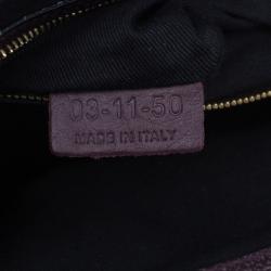 Pre Owned Chloe Purple Leather Medium Sally Crossbody Bag