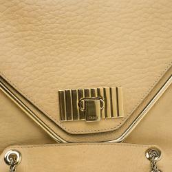 Pre Owned Chloe Yellow Leather Medium Sally Shoulder Bag