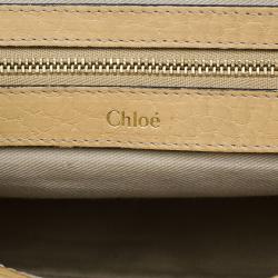 Pre Owned Chloe Yellow Leather Medium Sally Shoulder Bag