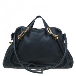 مملوكة مسبقًا Chloe Black Leather Large Paraty Shoulder Bag