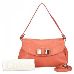 Pre Owned Chloe Pink Leather Lily Shoulder Bag