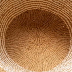 مملوكة مسبقًا Chloe Beige/White Raffia Large Woody Tote