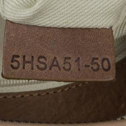 Pre Owned Chloe Brown Python Silverado Satchel