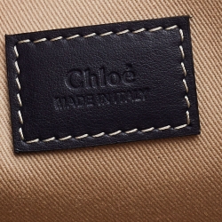 Chloe Beige/Black Canvas and Leather Small Woody Tote