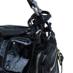 Pre Owned حقيبة توت كلوي آدا جلد أسود لامع