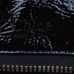 Pre Owned حقيبة توت كلوي آدا جلد أسود لامع