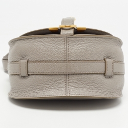 Pre Owned Chloe Grey Leather Mini Marcie Crossbody Bag