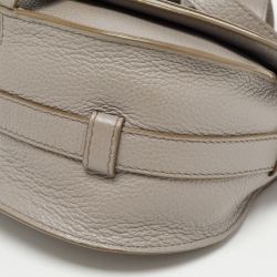 Pre Owned Chloe Grey Leather Mini Marcie Crossbody Bag