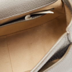 Pre Owned Chloe Grey Leather Mini Marcie Crossbody Bag