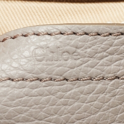 Pre Owned Chloe Grey Leather Mini Marcie Crossbody Bag