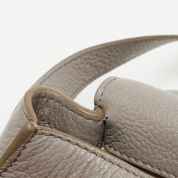 Pre Owned Chloe Grey Leather Mini Marcie Crossbody Bag