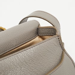 Pre Owned Chloe Grey Leather Mini Marcie Crossbody Bag