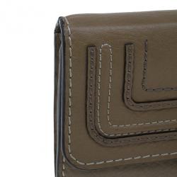 Pre Owned Chloe Nut Grained Leather Marcie Continental Wallet