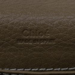 Pre Owned Chloe Nut Grained Leather Marcie Continental Wallet
