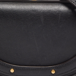 Pre Owned Chloe Black Leather Small Nile Bracelet Minaudiere Crossbody Bag