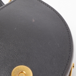 Pre Owned Chloe Black Leather Small Nile Bracelet Minaudiere Crossbody Bag