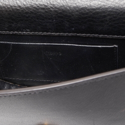Pre Owned Chloe Black Leather Small Nile Bracelet Minaudiere Crossbody Bag