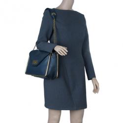 Pre Owned حقيبة كلوي جلد أزرق سالي للكتف